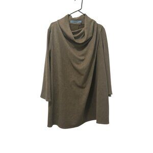 Ayrtight Tan Brown Tunic Cape S | Lagenlook Oversized Layered Boho‎ Cozy Comfy